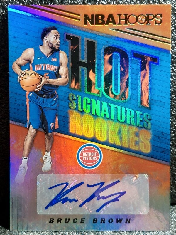 Bruce Brown Jr 2018-19 Panini NBA Hoops Hot Signatures Rookie Auto HSR-BB