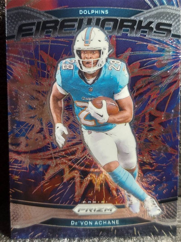 De'Von Achane 2024 Panini Prizm - Fireworks #12