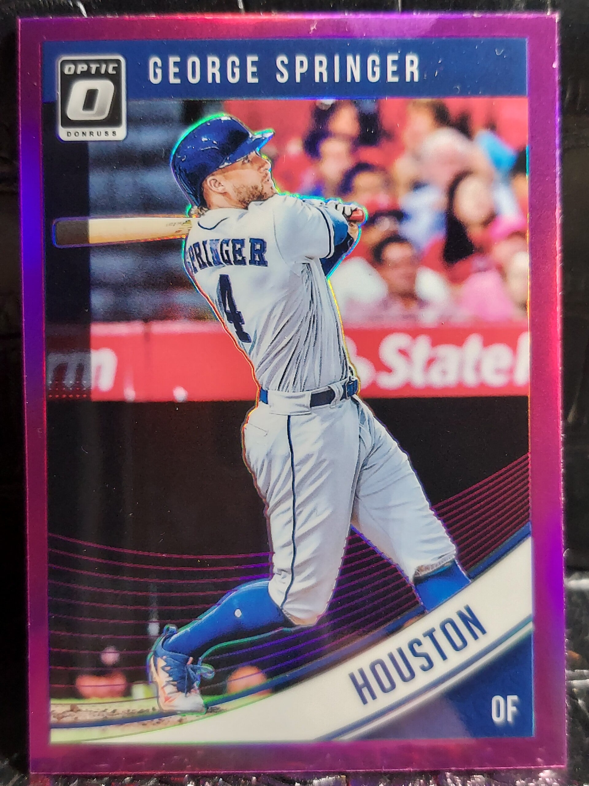 George Springer Purple 2018 Donruss Optic #134 Holo
