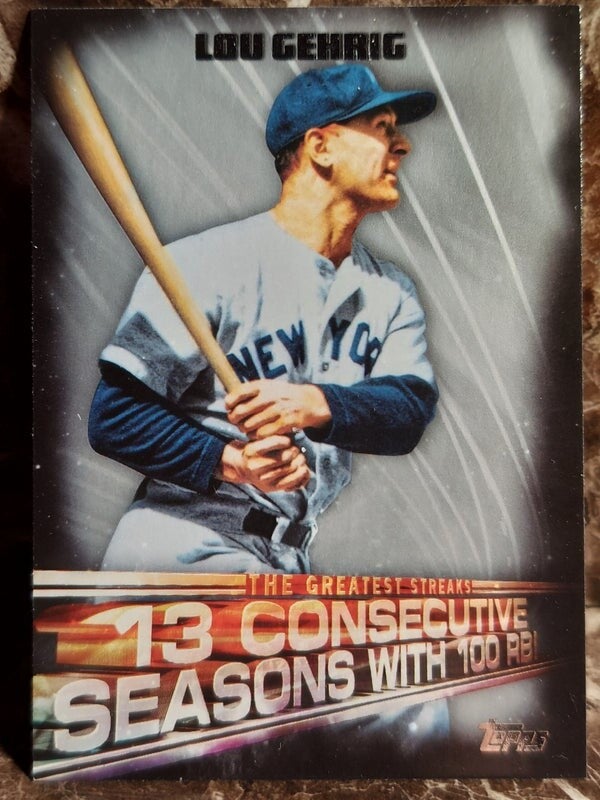 Lou Gehrig 2016 Topps #GS-10 The Greatest Streaks