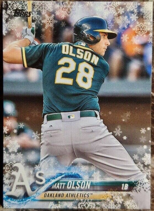 Matt Olson 2018 Topps Holiday #HMW151