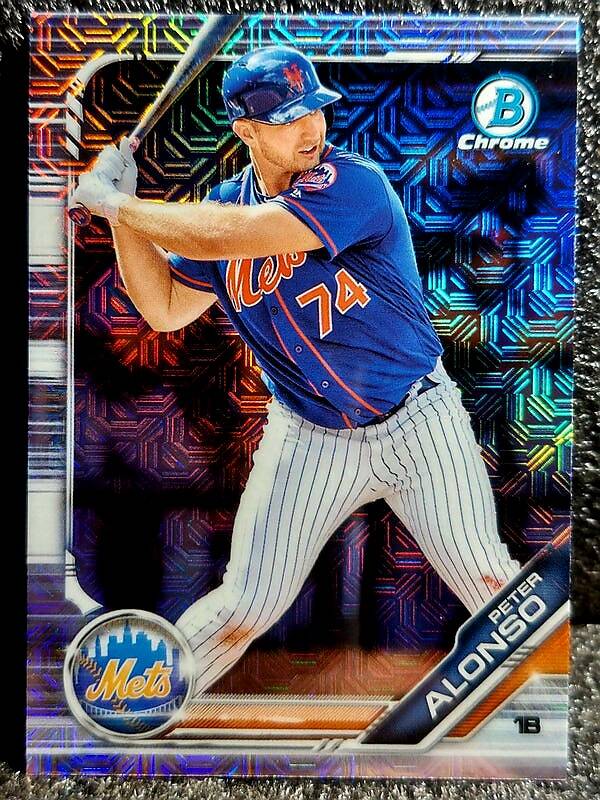 Pete Alonso【RC】2019 Bowman Chrome RARE MOJO Refractor Rookie Card RC # BCP-127 Mets