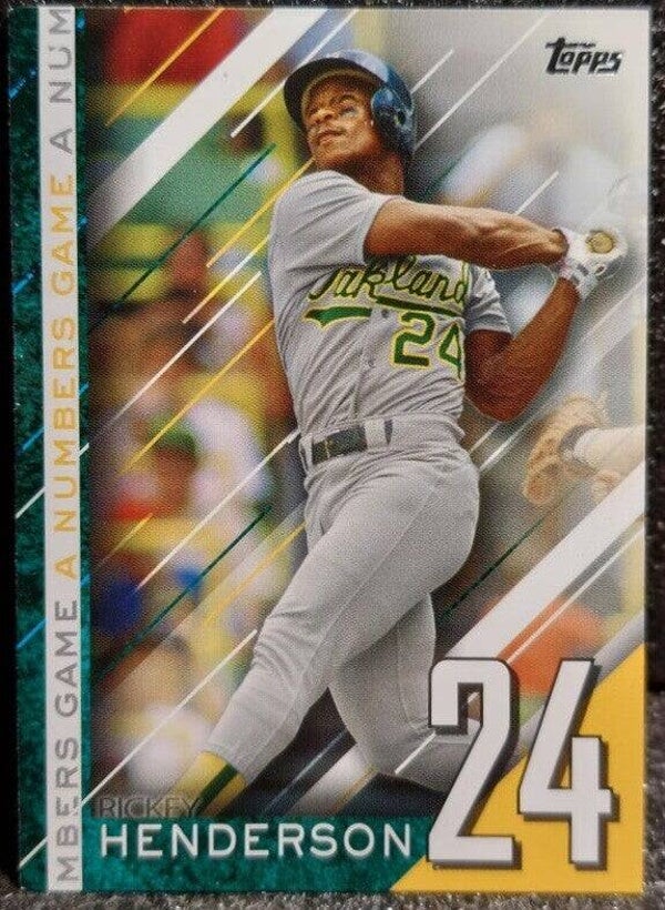 Rickey Henderson 2020 Topps Update  #NG-5 A Numbers Game Oakland A's