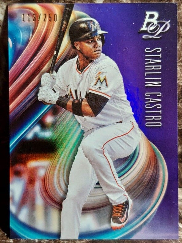 Starlin Castro  2018 Bowman Platinum Purple #113/250