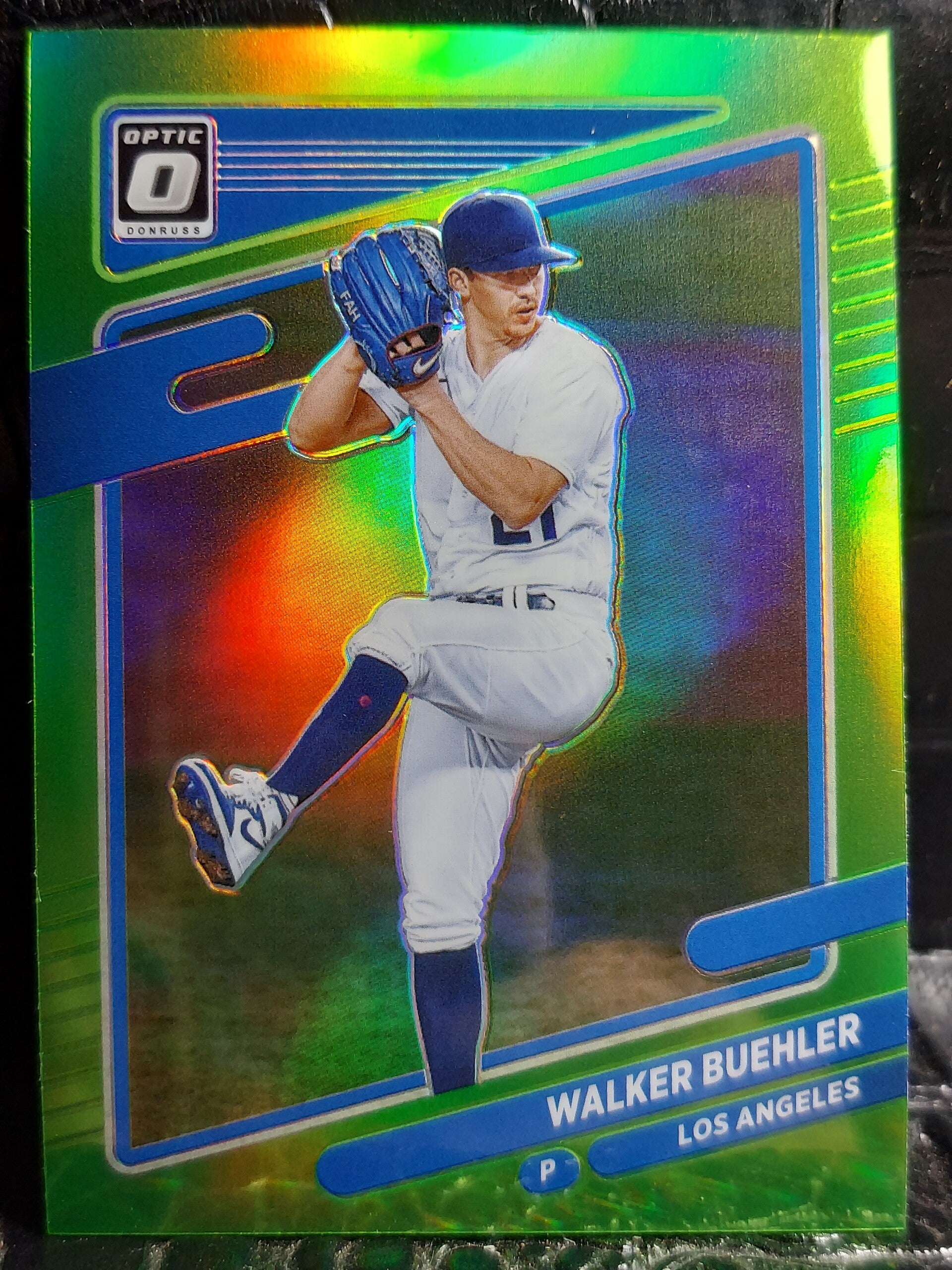 Walker Buehler 2021 Donruss Optic #126 Green Prizm