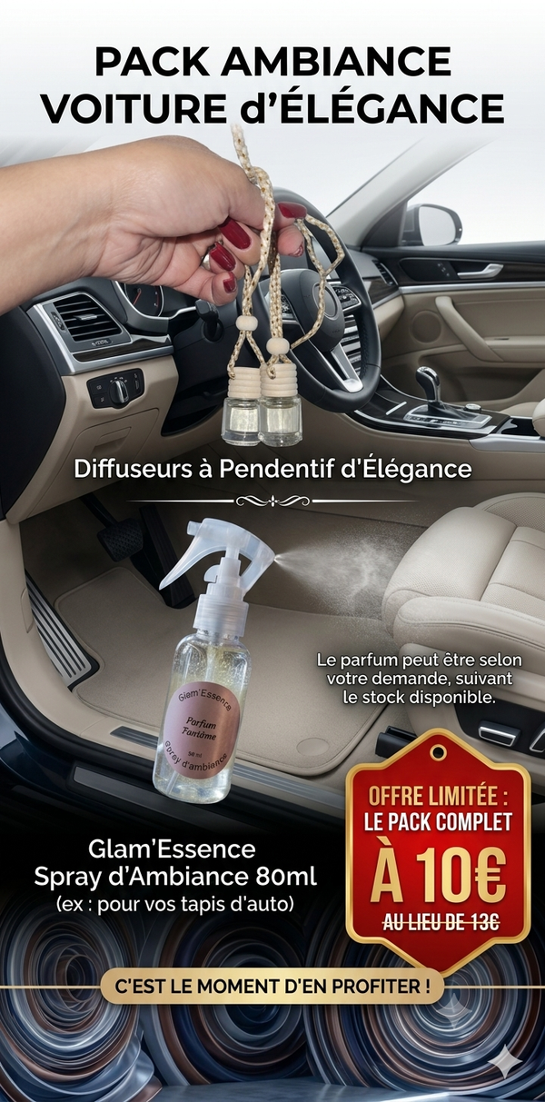 Ensemble diffuseur voiture et spray d'ambiance
