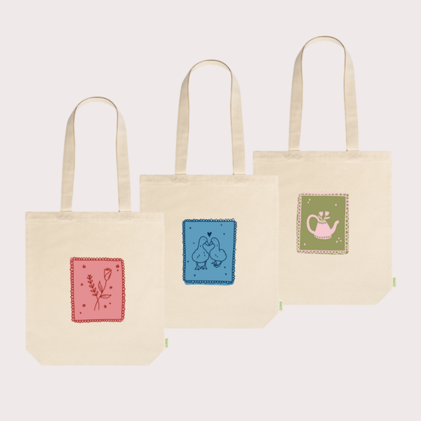 Canvas tas met opdruk