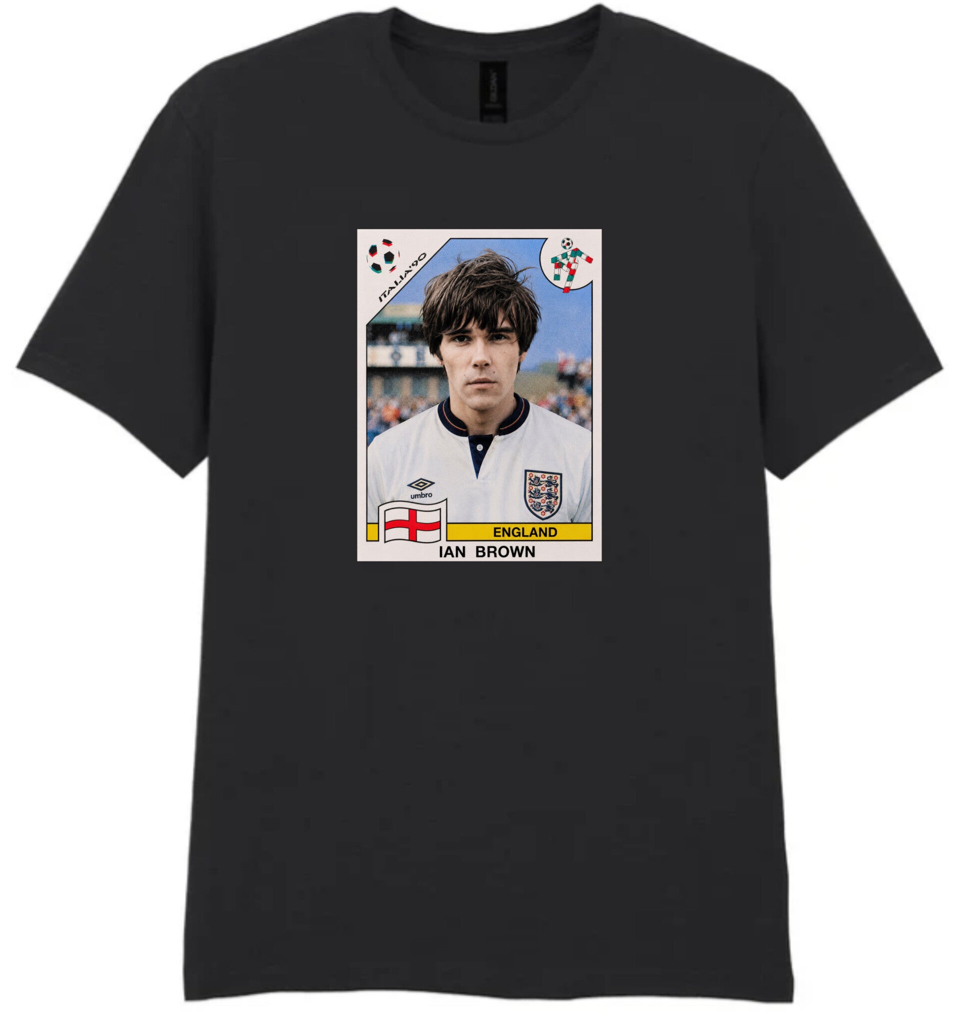 Ian Brown Panini Style Custom T-Shirt