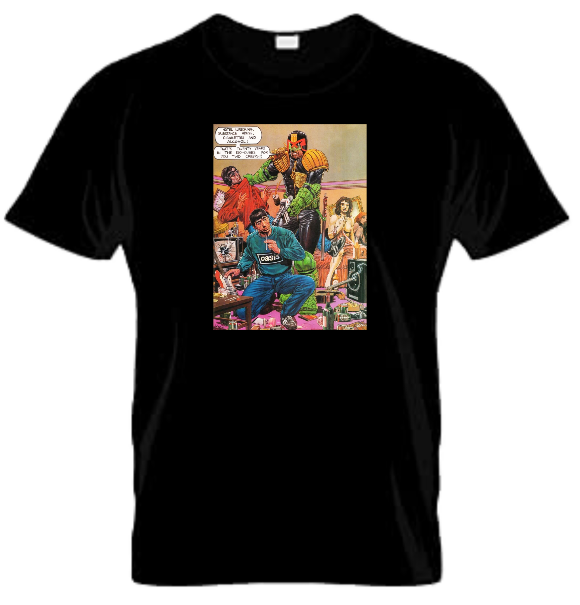 Oasis Vintage Judge Dredd Custom T-Shirt