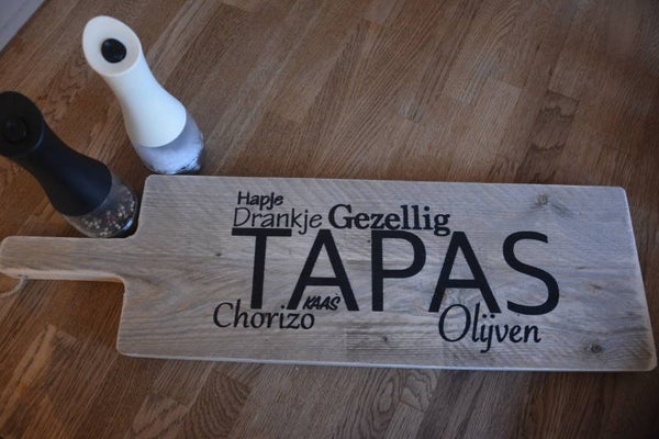 Tapas Plank met Tekst