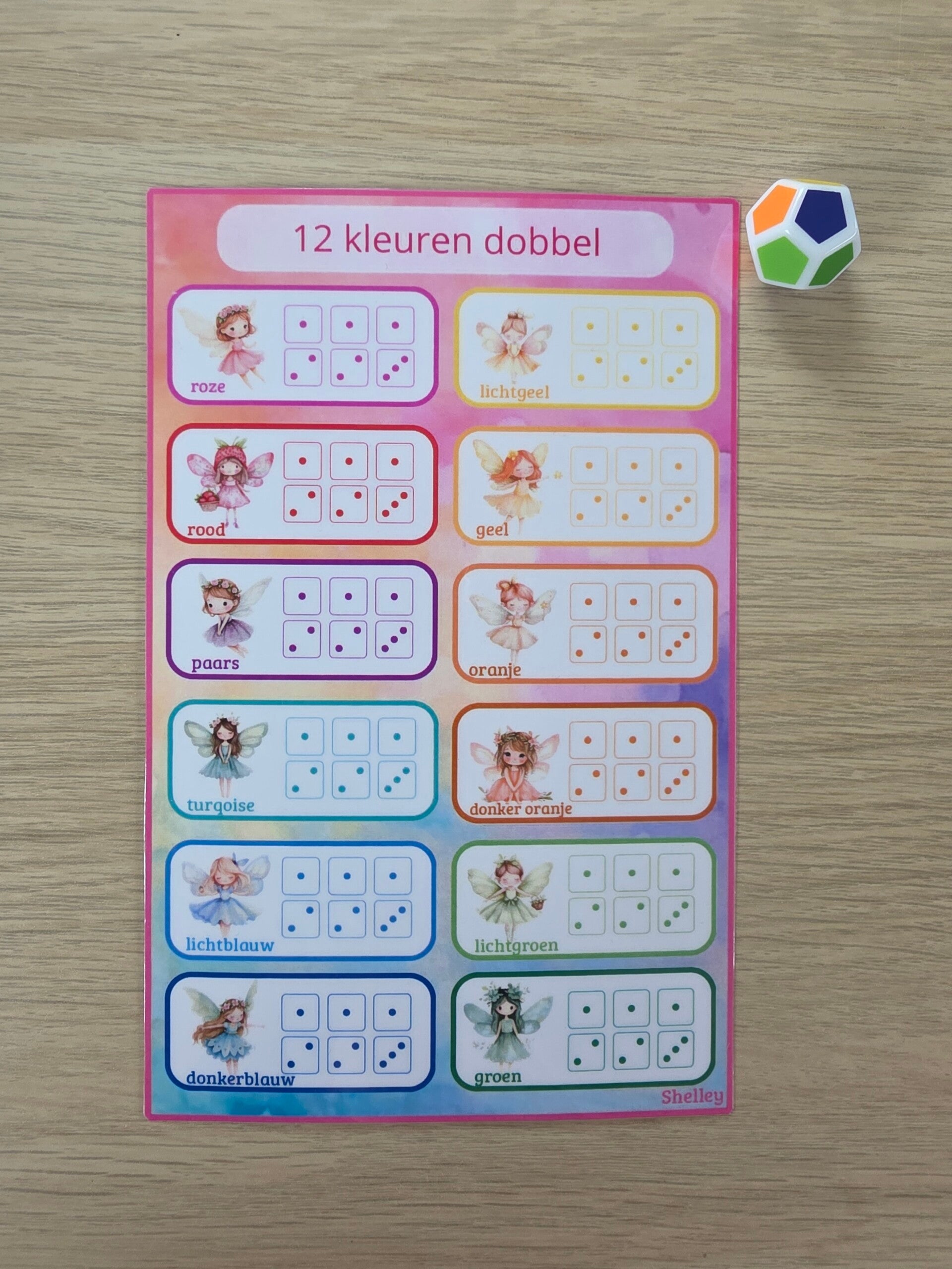 A5 12 kleurendobbel elfjes