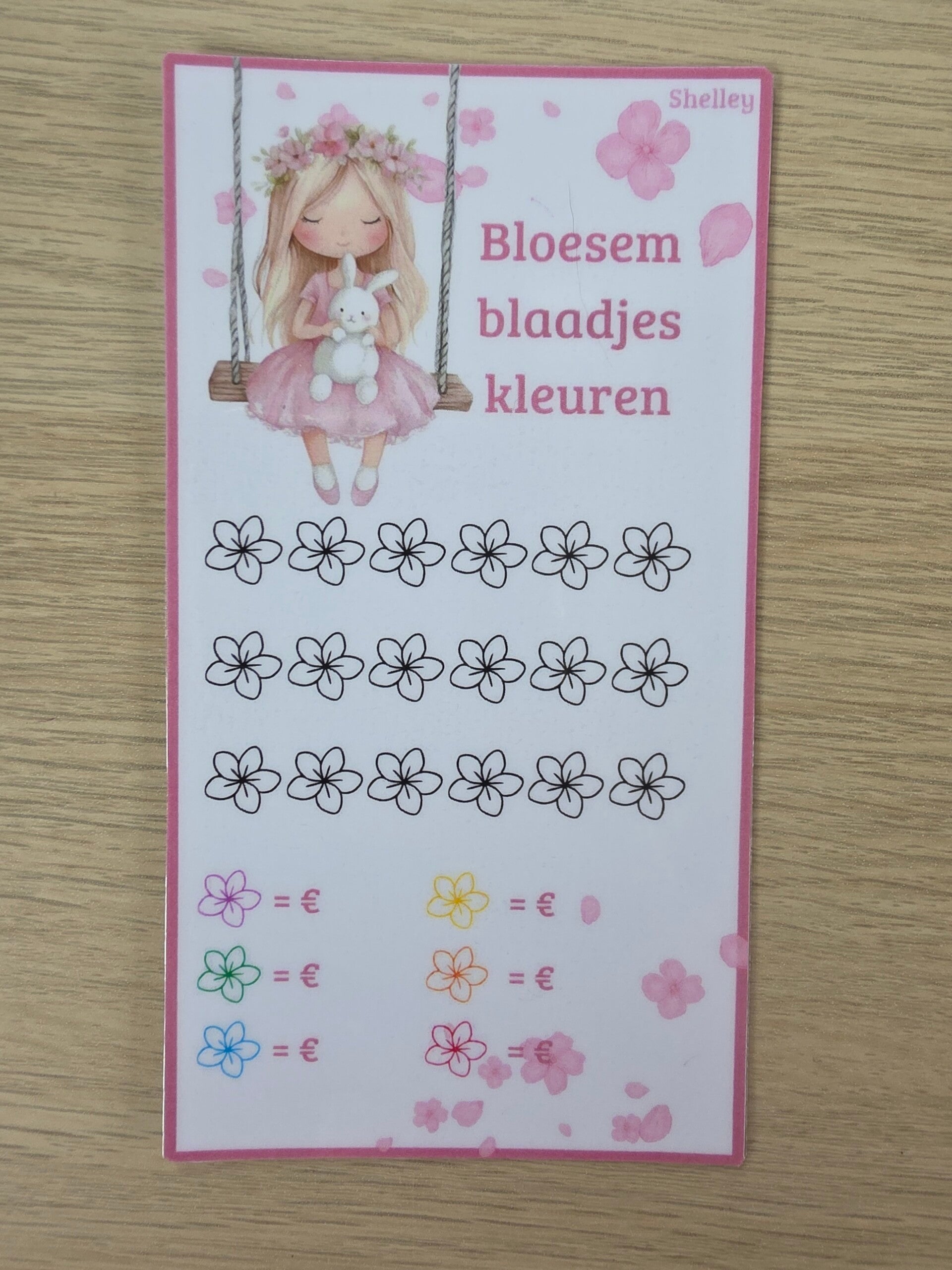 A6 bloesem kleurendobbel