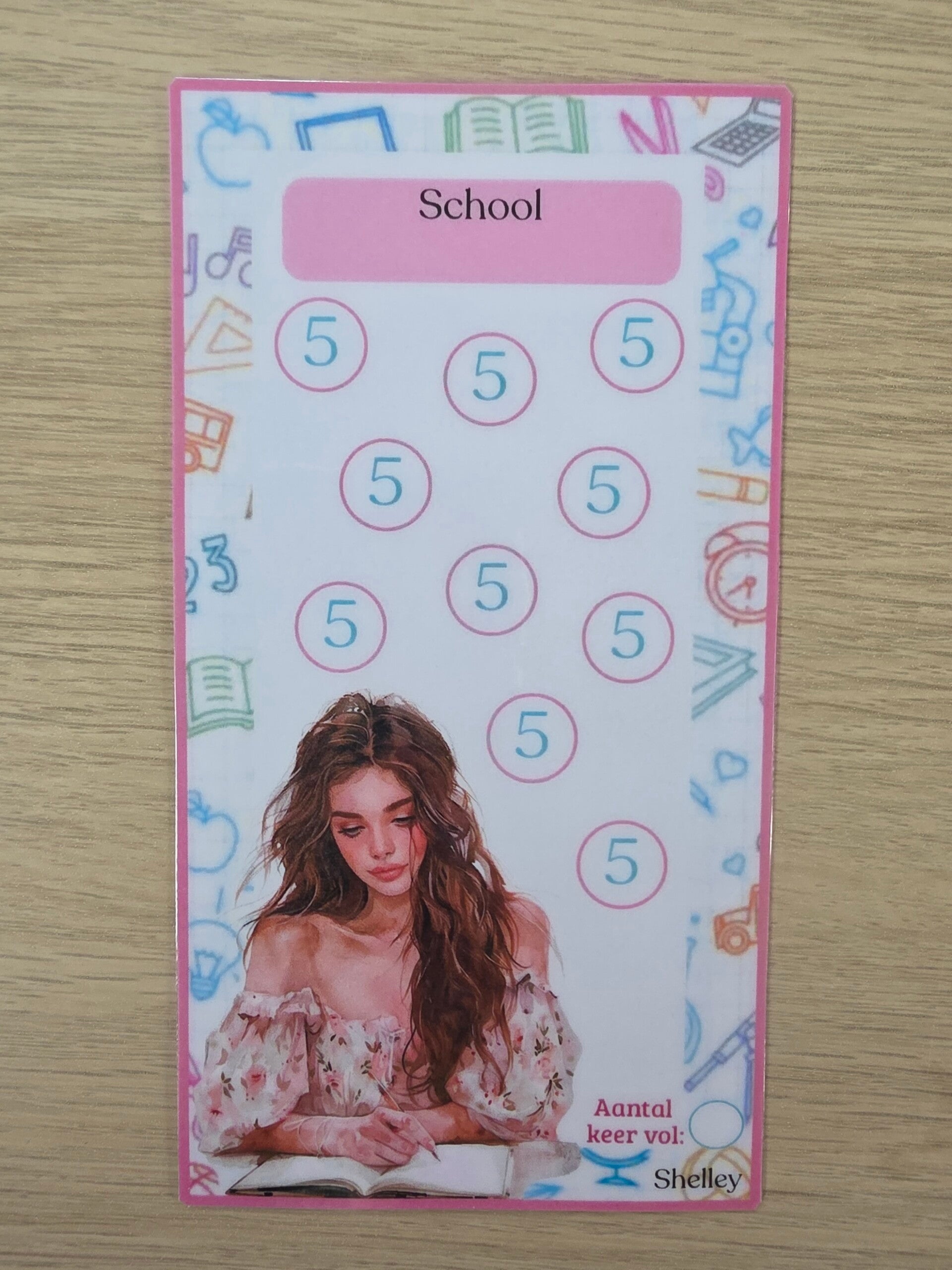 A6 school 5 euro meisje
