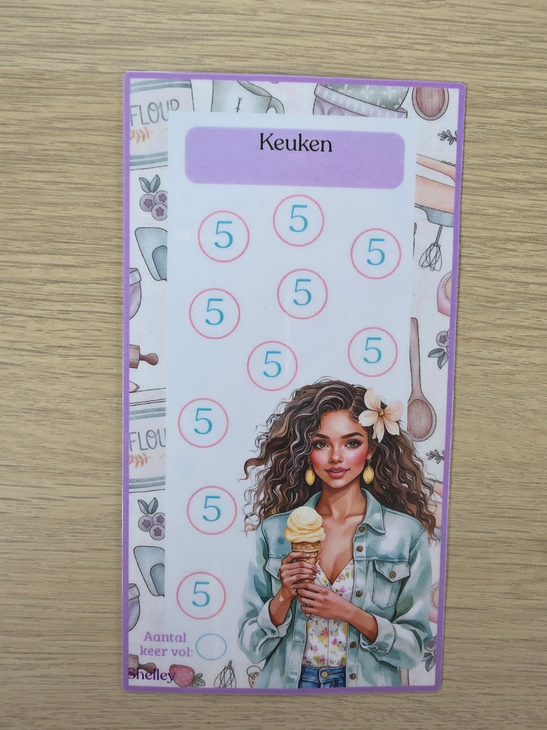 A6 keuken 5 euro meisje