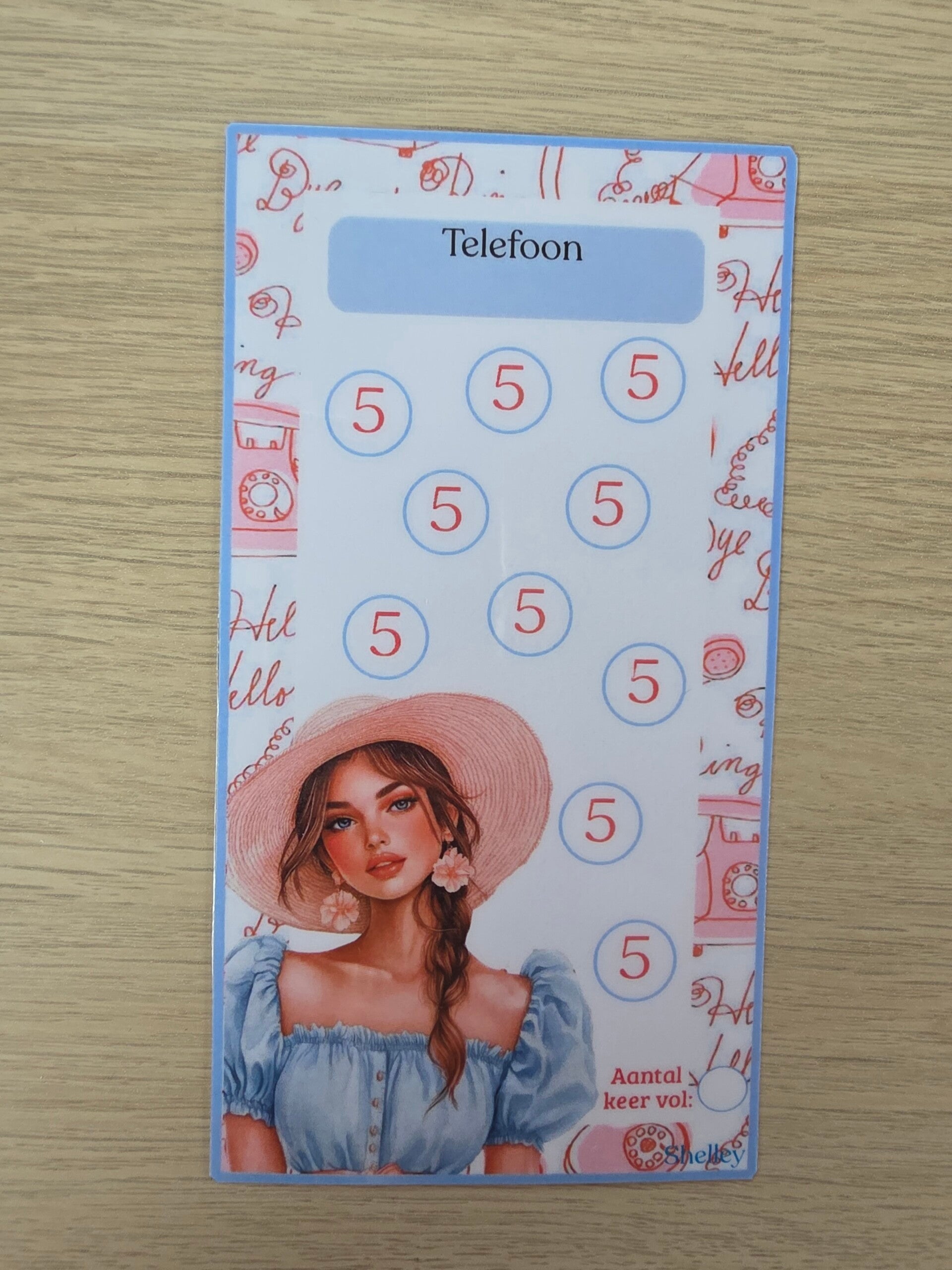 A6 telefoon 5 euro meisje