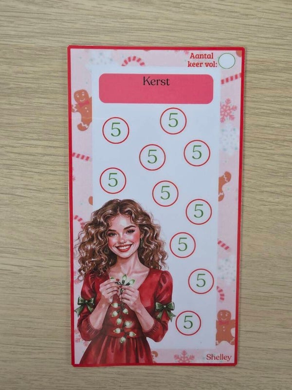 A6 kerst 5 euro meisje