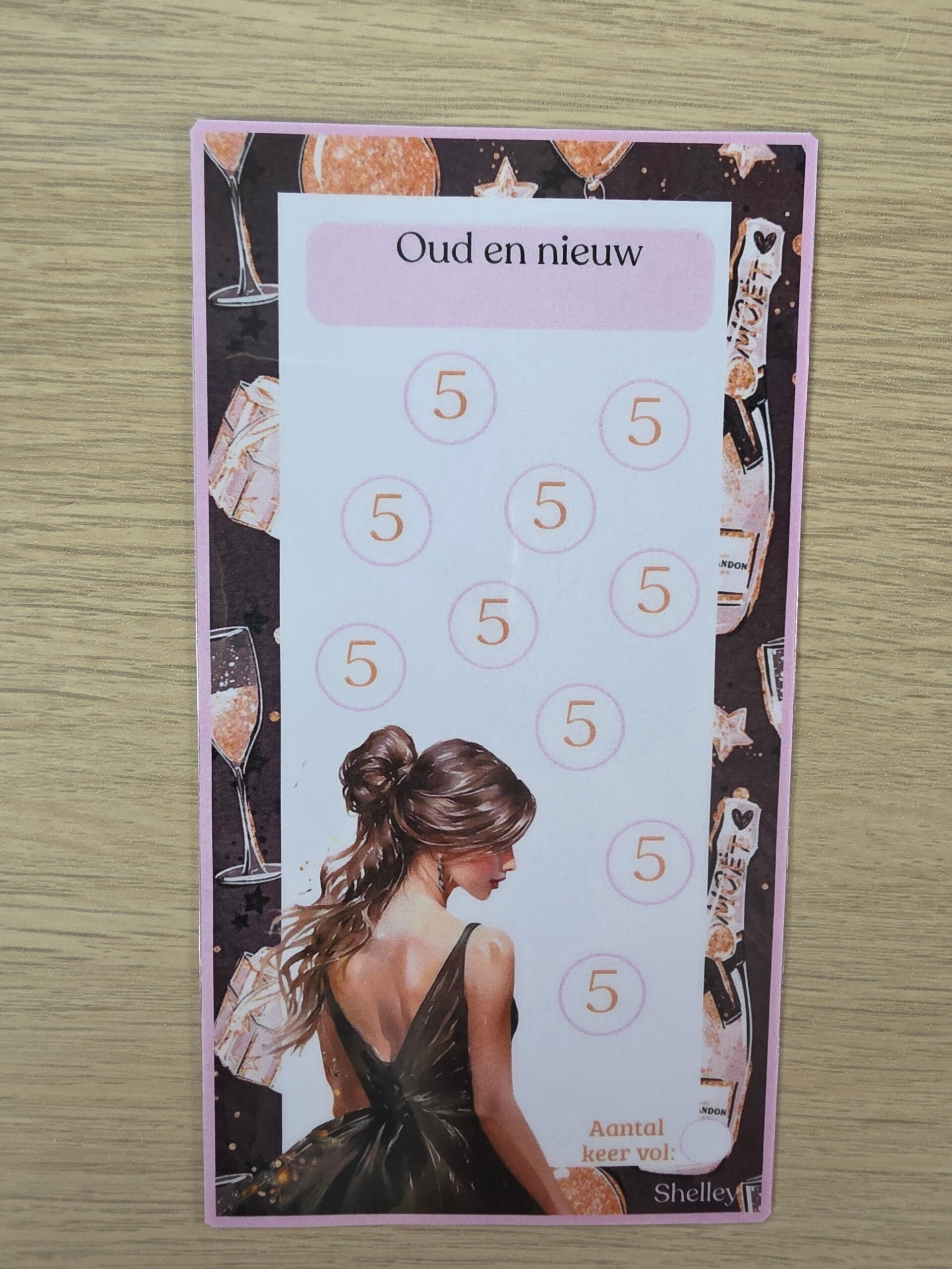A6 oud en nieuw 5 euro meisje