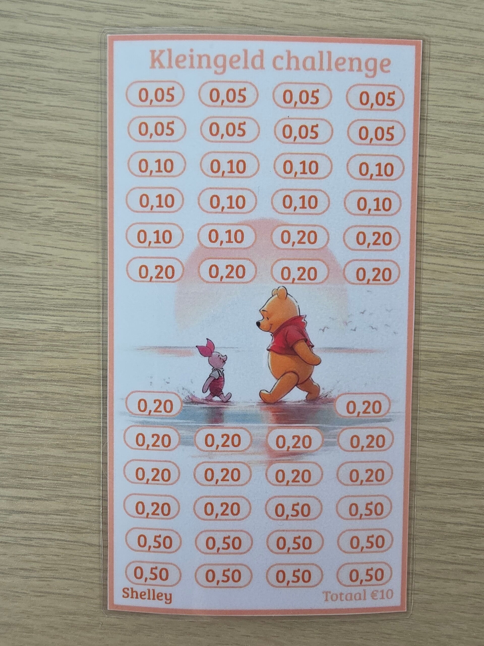 A6 kleingeld Pooh