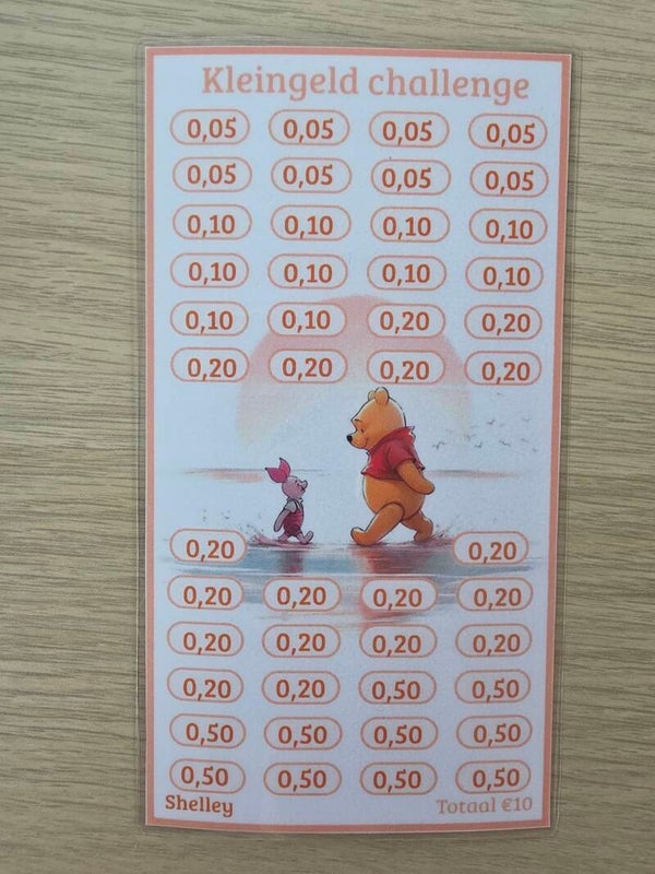 A6 kleingeld Pooh