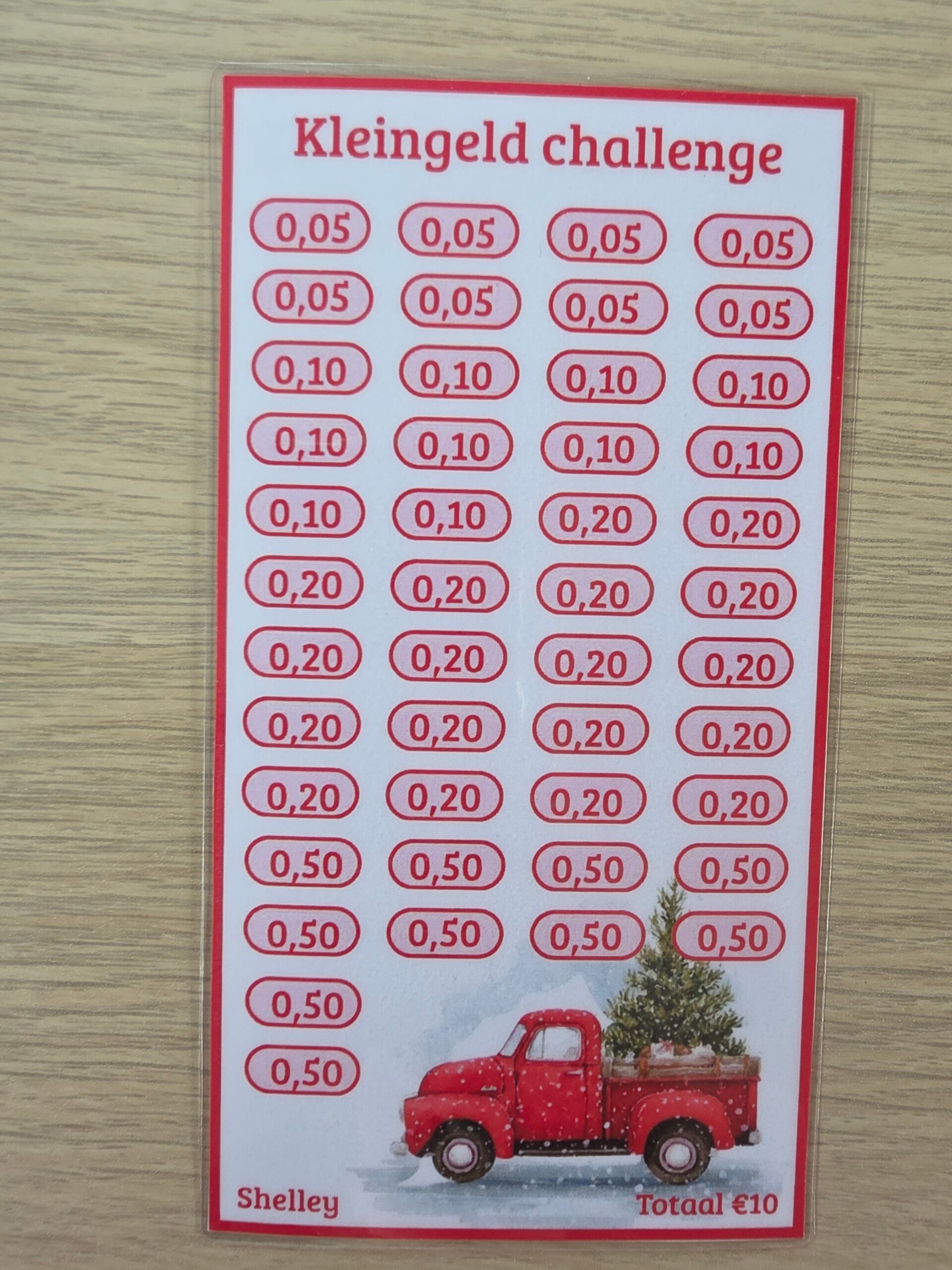 A6 kleingeld kerst