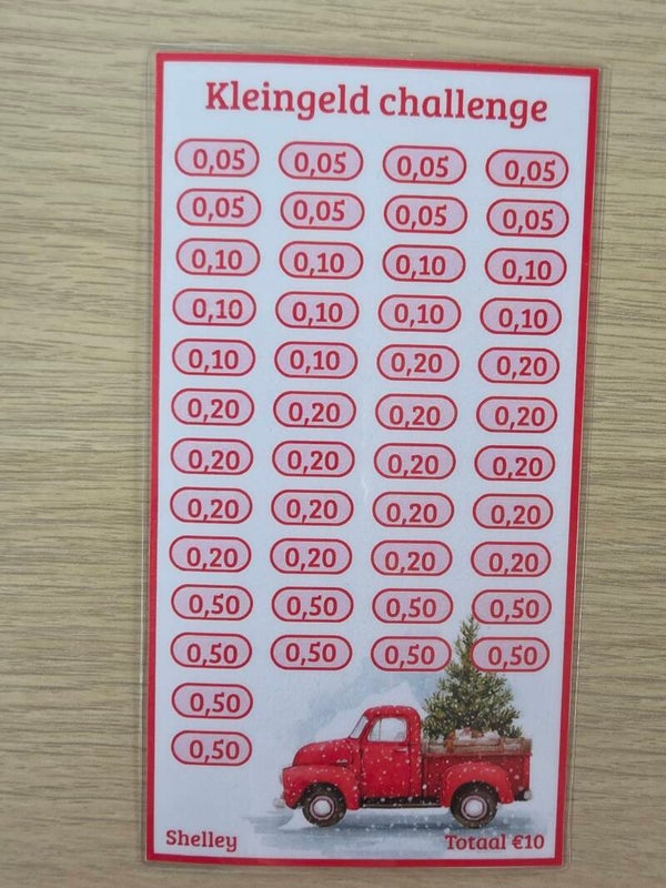 A6 kleingeld kerst