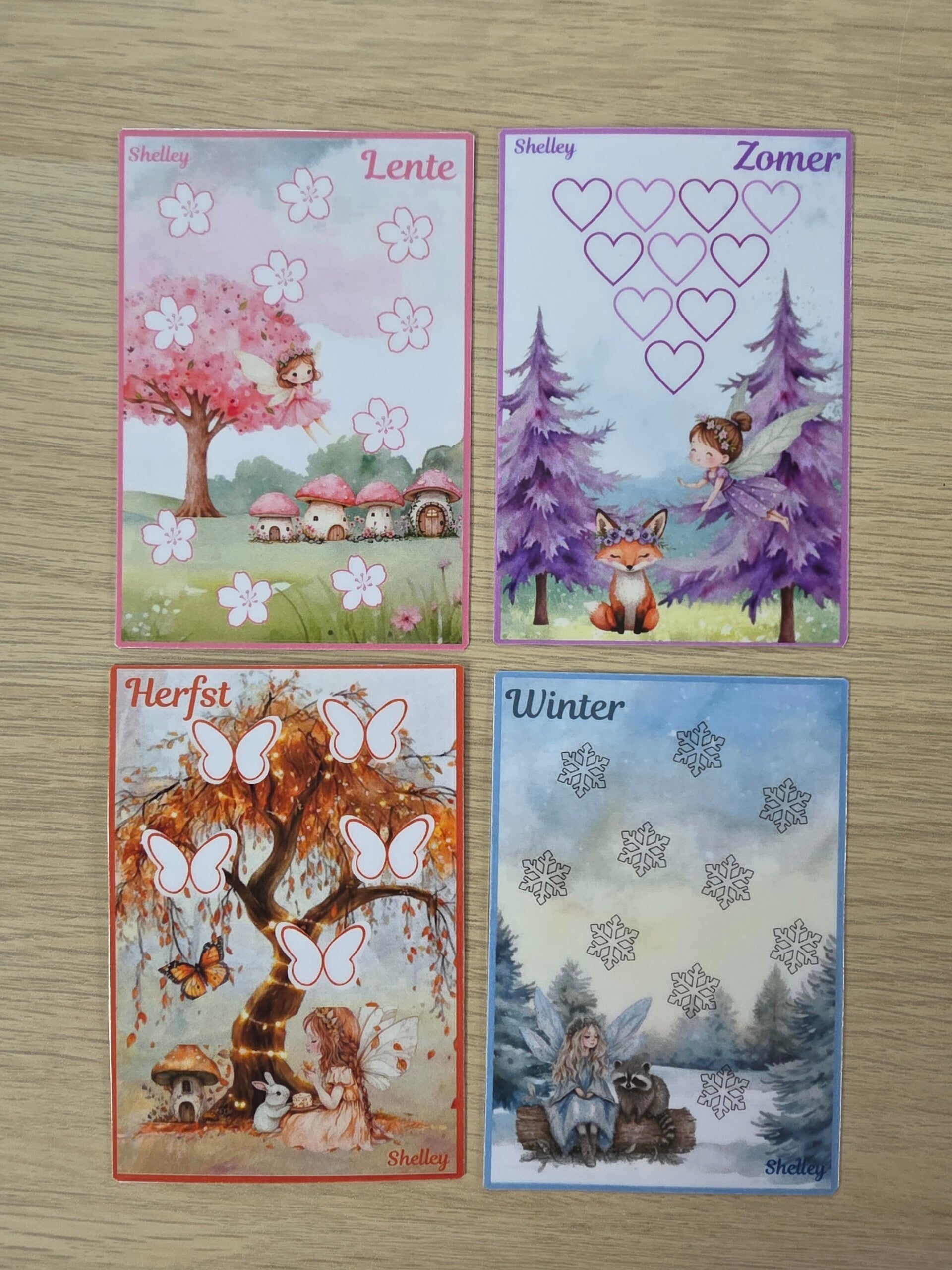Seizoenen fairies A7 set