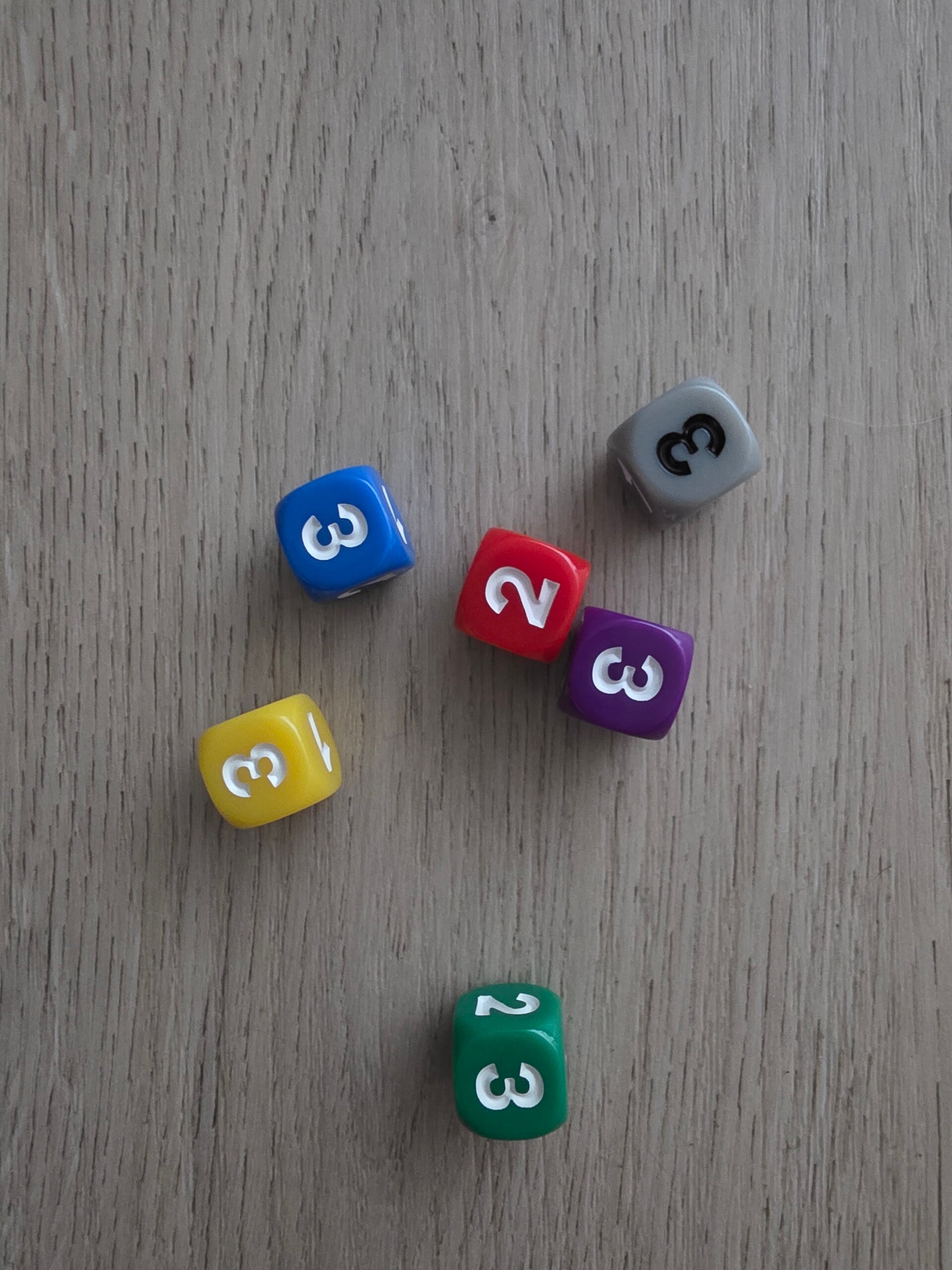 123 dobbelsteen (diverse kleuren)