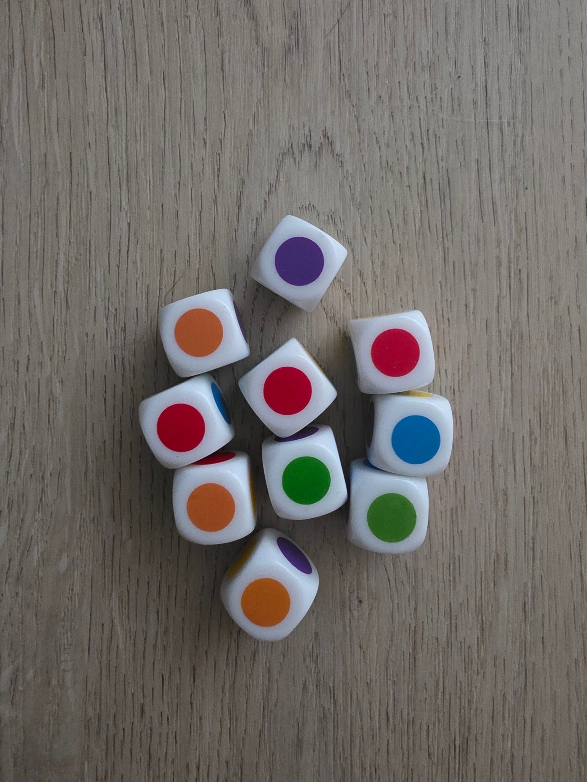 6 kleuren dobbelsteen (oranje)