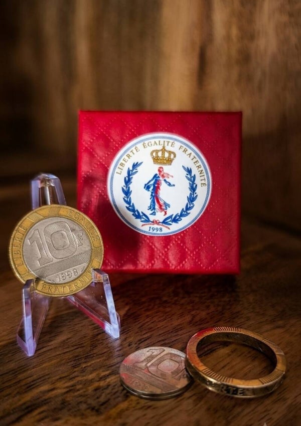 Bague piece de monnaie 10 francs
