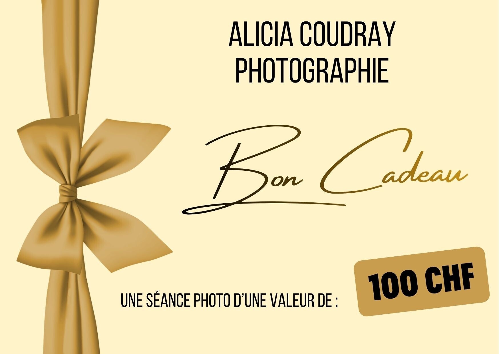Bon cadeau d'une valeur de 100 CHF