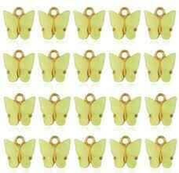 ★ gele vlinderbedels (goud)