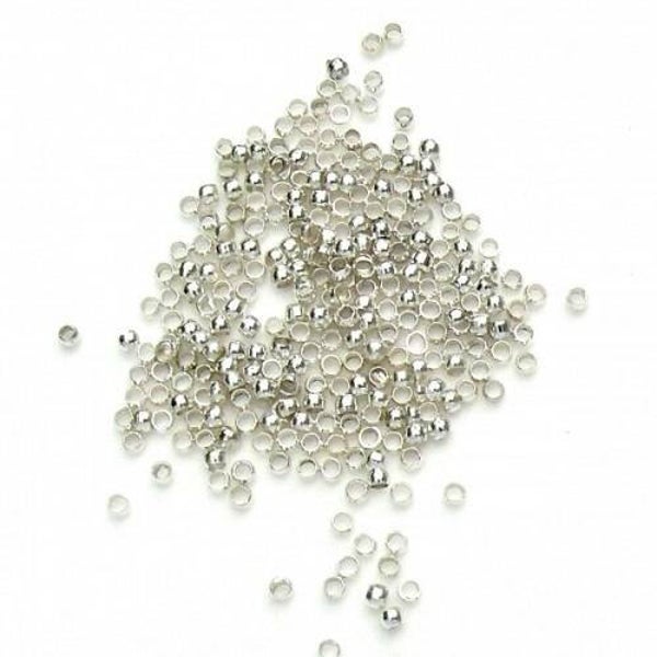 DQ knijpkralen zilver! (2 mm)