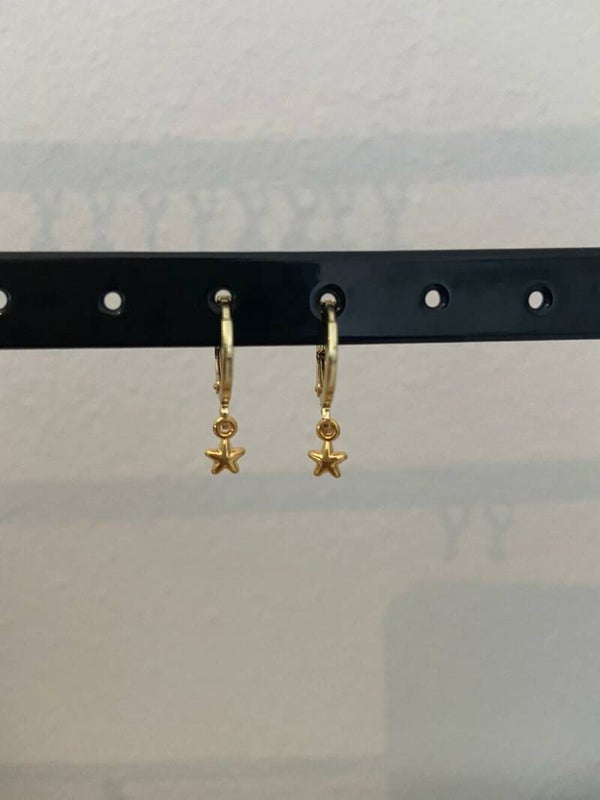 star earrings goud!
