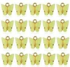 ★ gele vlinderbedels (goud)