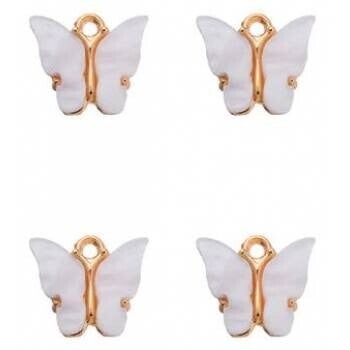 ★ witte vlinderbedels (goud)