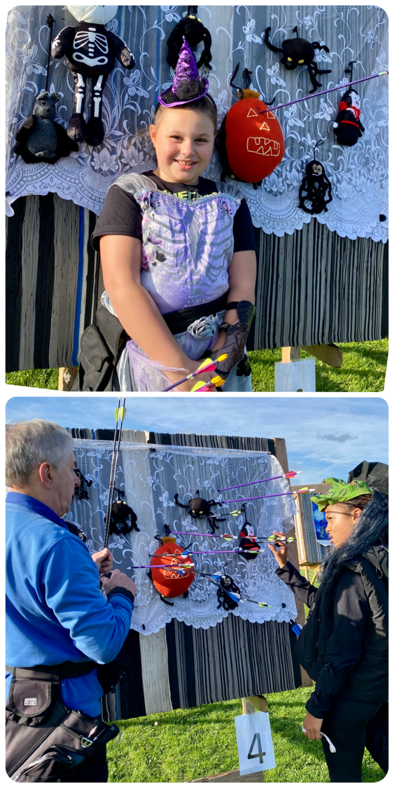 Amber wins the Haloween fancy dress.