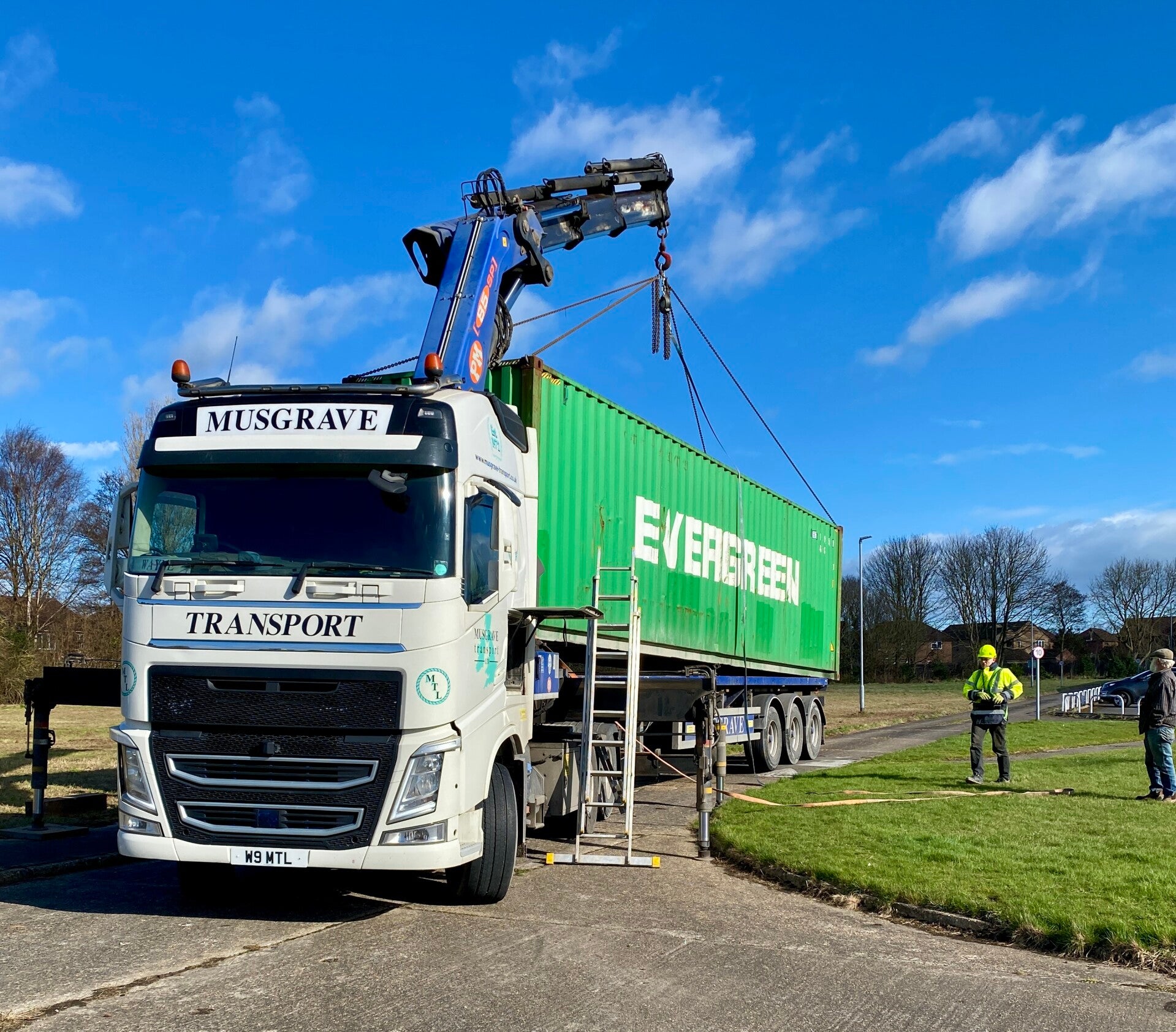 Winched off the truck