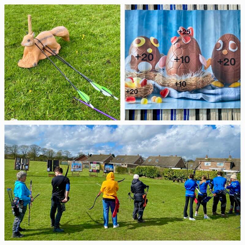 Archery group at the 2024 Easter egg shoot