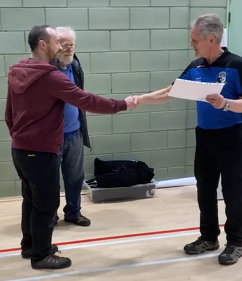 David Reaney congratulates Jerome Hickey