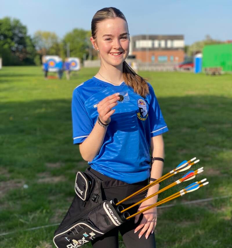 Olivia's archery badge