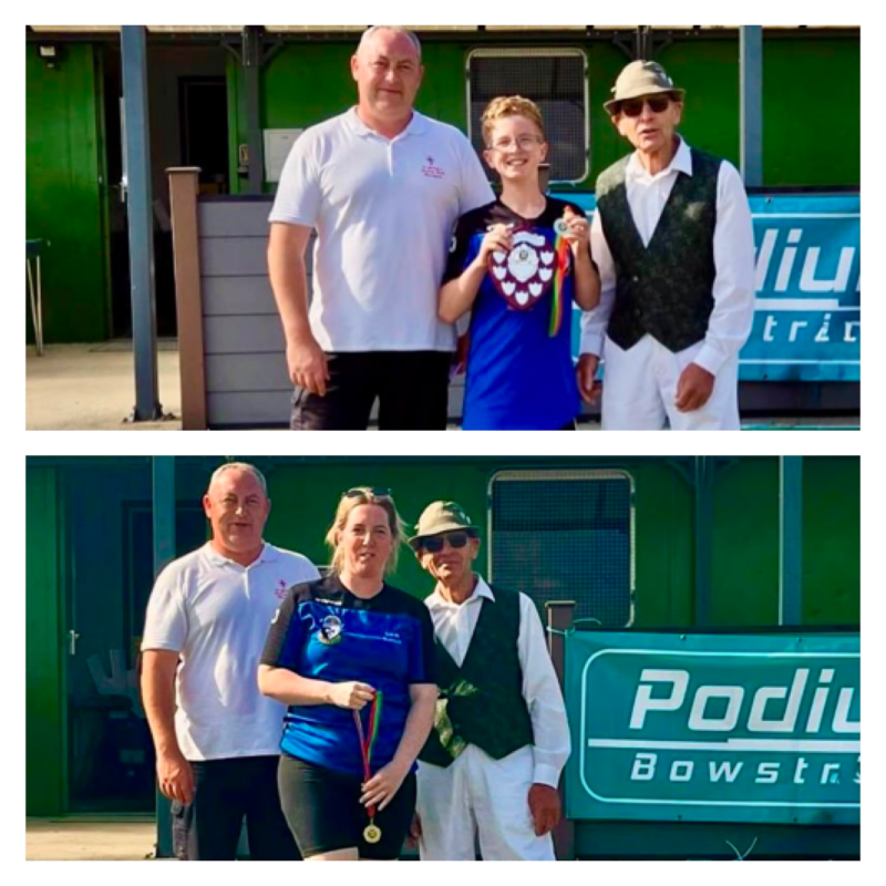 Hugo & Sarah winning medals