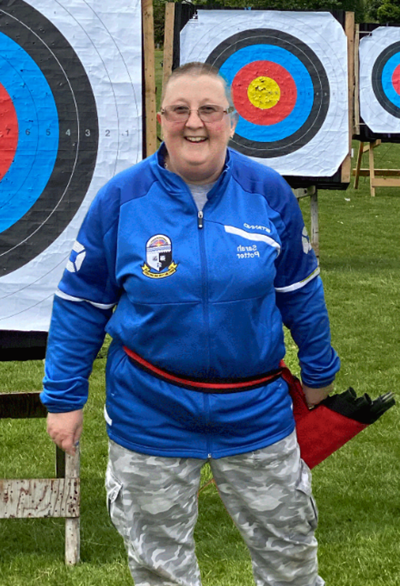 Sarah Potter gets her 252 for 30 yards.