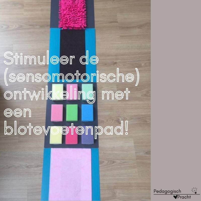 Stimuleer de (sensomotorische) ontwikkeling met een blotevoetenpad 