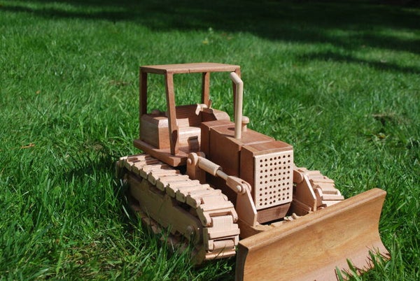 Handmade Wooden Bulldozer