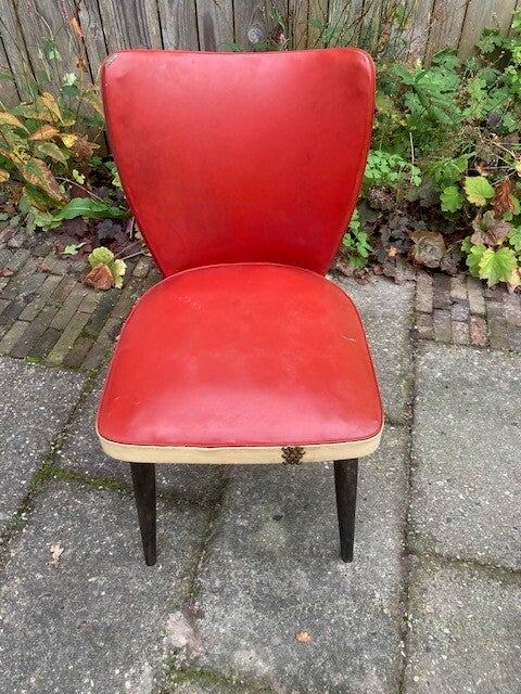 Leren vintage stoel