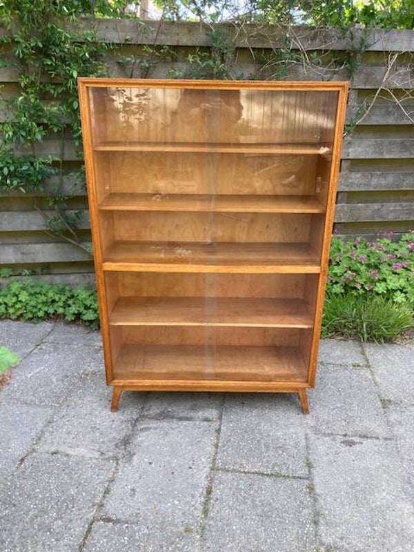 Vintage vitrine/boekenkast jaren 60