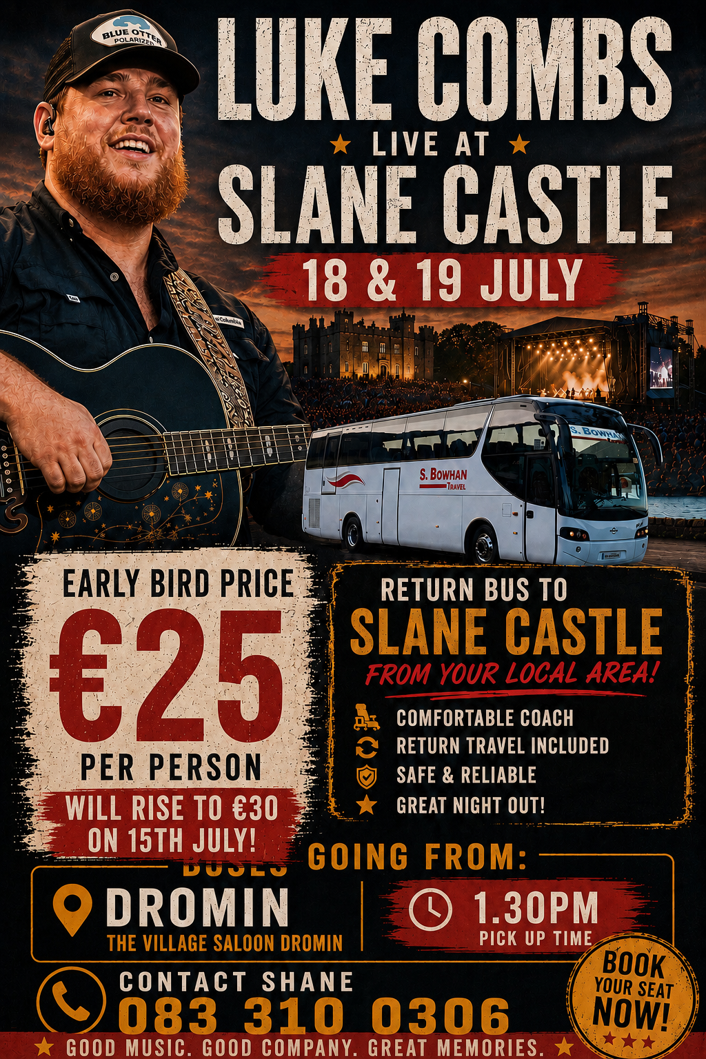 LUKE COMBS SLANE CASTLE 18TH JULY