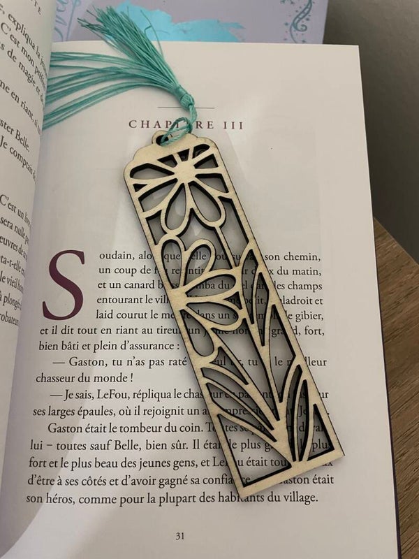Marque page fleurs  (frais d’envoi inclus)