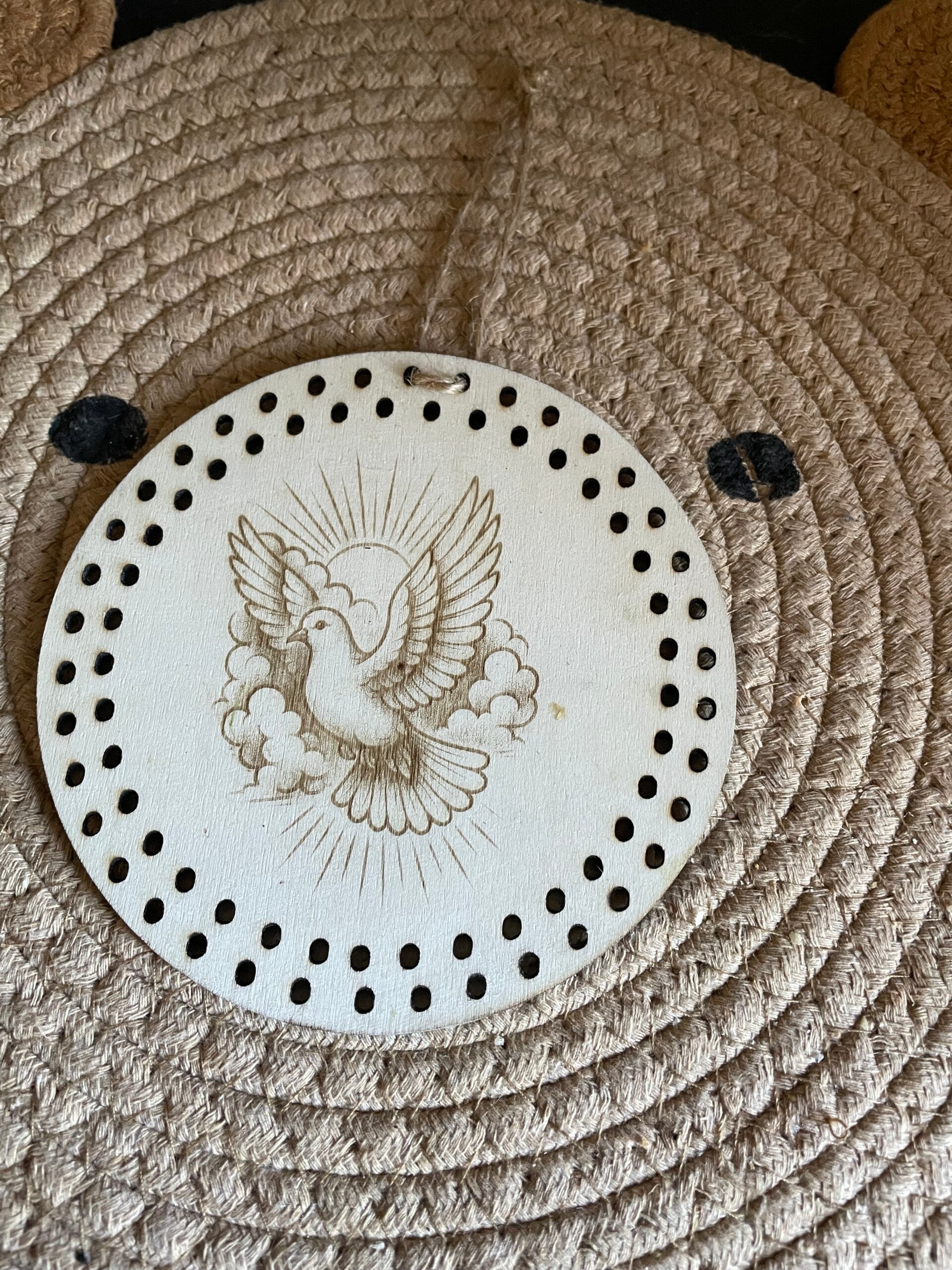 Cercle floral en bois