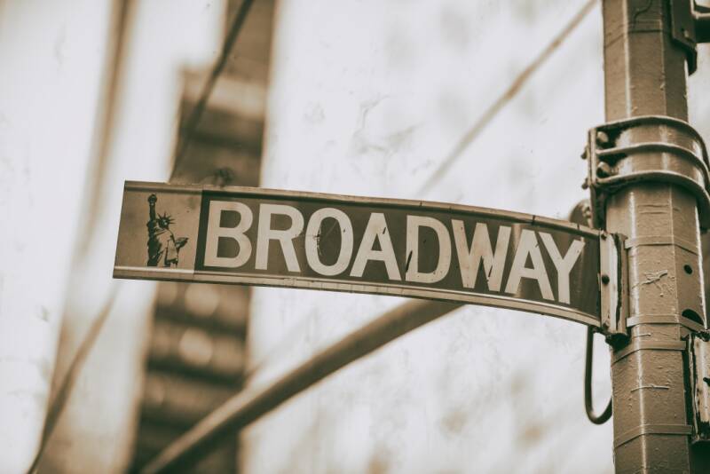 Broadway street sign in Manhattan